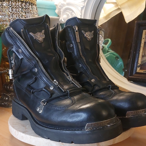 HARLEY-DAVIDSON FOOTWEAR Men's Brake Light Motorcycle Riding Boots D91680 Sz 12